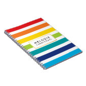 EENVOUDIGE moderne zoete preppy patroon heldere st Notitieboek (Rechterzijde)