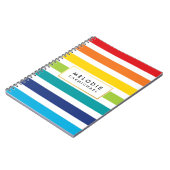 EENVOUDIGE moderne zoete preppy patroon heldere st Notitieboek (Linkerzijde)