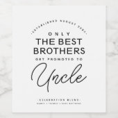 Eenvoudige moderne zwangerschapsaankondiging voor wijn etiket (Enkel label)