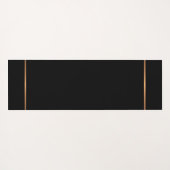 Eenvoudige moderne zwart goud chic monogrammed str yogamat (Achterkant (horizontaal))