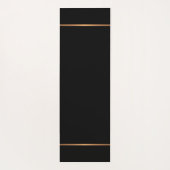 Eenvoudige moderne zwart goud chic monogrammed str yogamat (Achterkant)