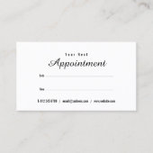 Eenvoudige moderne zwart-wit afspraakkaart visitekaartje (Voorkant)