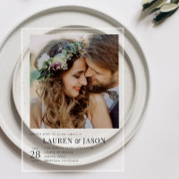 Eenvoudige Moderne Zwart-wit foto bruiloft