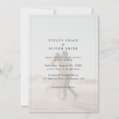 Eenvoudige moderne zwart-wit overlay foto bruiloft kaart (Voorkant)