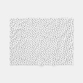 Eenvoudige moderne zwart-witte polka dot fleece deken (Voorkant (Horizontaal))