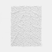 Eenvoudige moderne zwart-witte polka dot fleece deken (Voorkant)