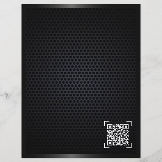 Eenvoudige moderne zwarte autohandel grand opening flyer (Achterkant)