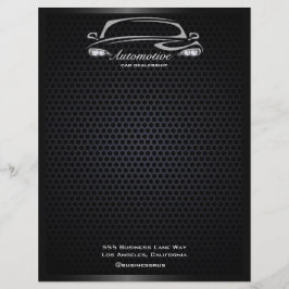 Eenvoudige moderne zwarte autohandel grand opening flyer