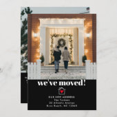 Eenvoudige, moderne, zwarte en witte aankondiging (Voorkant / Achterkant)