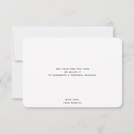 Eenvoudige moderne zwarte en witte Bedankt voor sc (Achterkant)