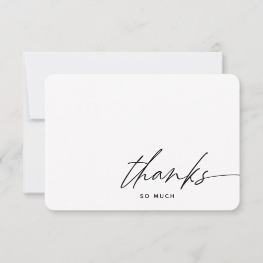 Eenvoudige moderne zwarte en witte Bedankt voor sc (Voorkant)