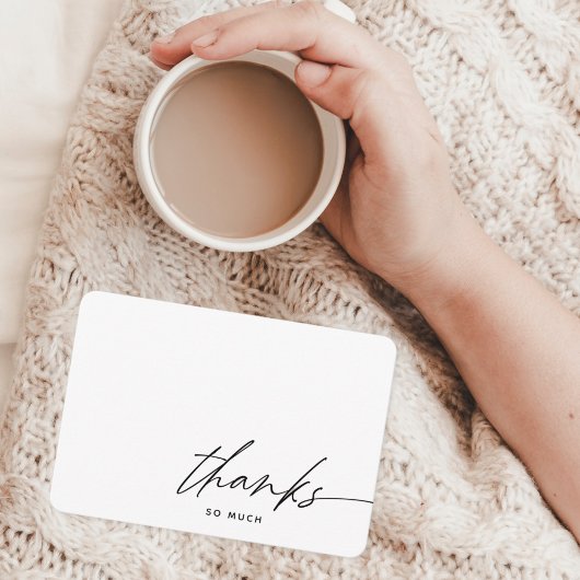 Eenvoudige moderne zwarte en witte Bedankt voor sc