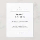 Eenvoudige, moderne, zwarte en witte bruiloft (Voorkant)