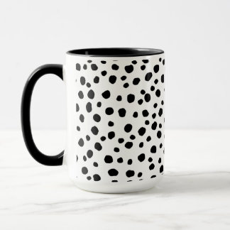 Eenvoudige moderne zwarte en witte Dalmatische Sti Mok