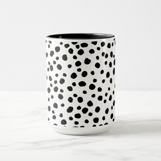 Eenvoudige moderne zwarte en witte Dalmatische Sti Mok (Midden)