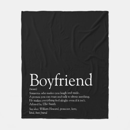 Eenvoudige, moderne, zwarte en witte definitie fleece deken (Voorkant)