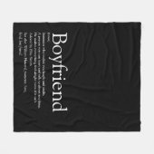 Eenvoudige, moderne, zwarte en witte definitie fleece deken (Voorkant (Horizontaal))