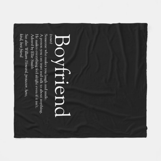 Eenvoudige, moderne, zwarte en witte definitie fleece deken (Voorkant (Horizontaal))