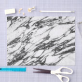 Eenvoudige moderne zwarte en witte marmer tissuepapier (Craft)