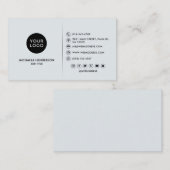 Eenvoudige, moderne zwarte en zwarte witte Logo en Visitekaartje (Voorkant / Achterkant)