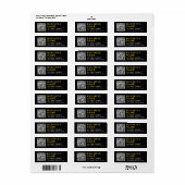 Eenvoudige Moderne Zwarte Gele Web Contact QR Code Etiket (Full Sheet)