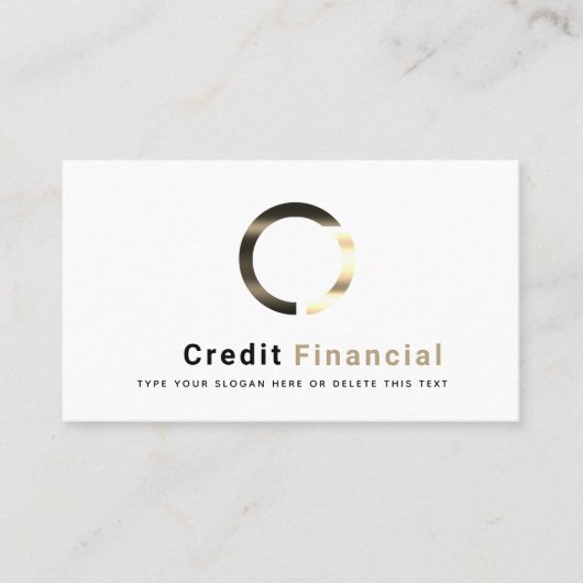 Eenvoudige, moderne zwarte Gold-creditfoto - Profe Visitekaartje (Voorkant)