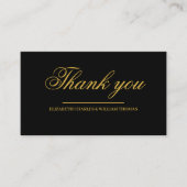 Eenvoudige moderne zwarte & gouden bruiloft Hartel Informatiekaartje (Voorkant)