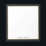 Eenvoudige, moderne zwarte gouden rand, speciaal a notitieblok<br><div class="desc">Eenvoudig,  modern zwart Gold Border,  speciaal Notitieblok</div>
