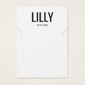 Eenvoudige, moderne zwarte Kaart voor witte Kettin (Voorkant)