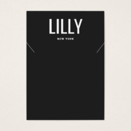 Eenvoudige, moderne zwarte-Ketting-racelet-kaart Visitekaartje