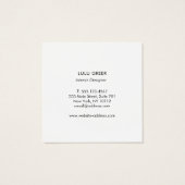 Eenvoudige, moderne zwarte, minimalistische goudbi vierkante visitekaartjes (Achterkant)