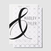 Eenvoudige moderne zwarte overlay bruiloft Save th Vellum Uitnodigingen (Offset (Uitnodiging))