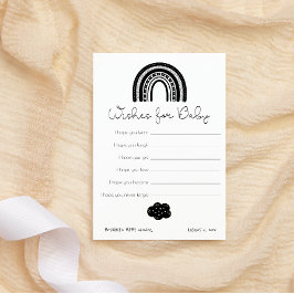 Eenvoudige, moderne zwarte regenboog voor Baby Notitiekaartje