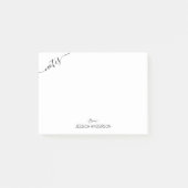 Eenvoudige moderne zwarte scriptnotities van kalli post-it® notes (Voorkant)