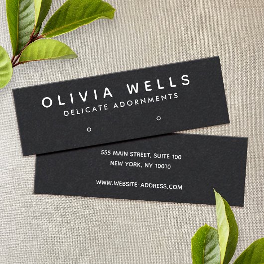 Eenvoudige, moderne, zwarte-staafvormig beeldscher mini visitekaartje