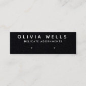 Eenvoudige, moderne, zwarte-staafvormig beeldscher mini visitekaartje (Voorkant)