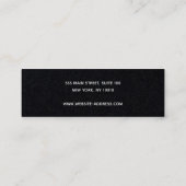Eenvoudige, moderne, zwarte-staafvormig beeldscher mini visitekaartje (Achterkant)