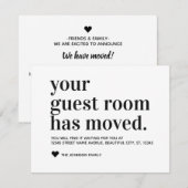 Eenvoudige moderne zwarte Typografie gastruimte Aankondiging (Voorkant / Achterkant)