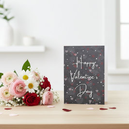 Eenvoudige Moderne Zwarte Valentijnsdagkaart Feestdagenkaart