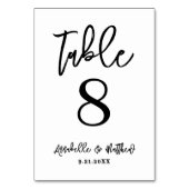 Eenvoudige Moderne Zwarte Witte Bruiloft Kaart (Voorkant)