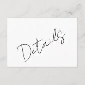 Eenvoudige, moderne zwarte, witte, gegevensverwerk informatiekaartje (Achterkant)