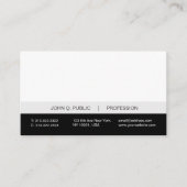 Eenvoudige, moderne, zwarte, witte, grijze matte visitekaartje (Voorkant)