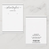 Eenvoudige, moderne, zwarte, witte Kaart Visitekaartje (Voorkant / Achterkant)