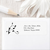 Eenvoudige moderne zwarte witte wijnlabels etiket (Insitu)