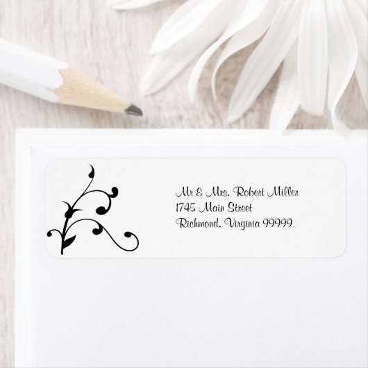 Eenvoudige moderne zwarte witte wijnlabels etiket (Insitu)