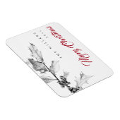 Eenvoudige, moderne zwarte witte, zachte kerstmis magneet (Rechterzijde)