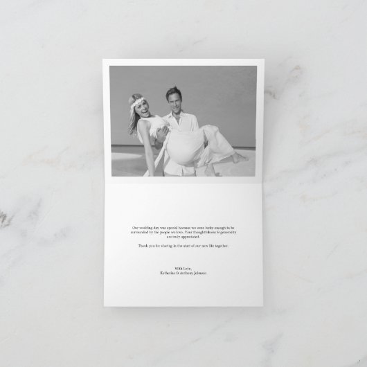 Eenvoudige Modieus dankt u de Kaart van de Foto (Binnen)