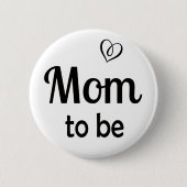 Eenvoudige Moeder om Baby shower Pin Ronde Button 5,7 Cm (Voorkant)