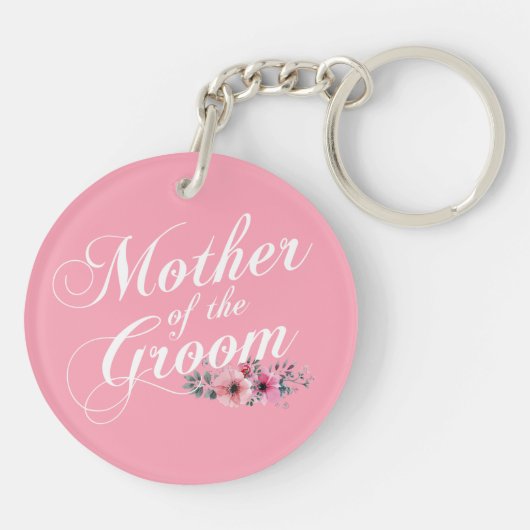 Eenvoudige moeder van de bruidegom trouw | Sleutel Sleutelhanger (Achterkant)