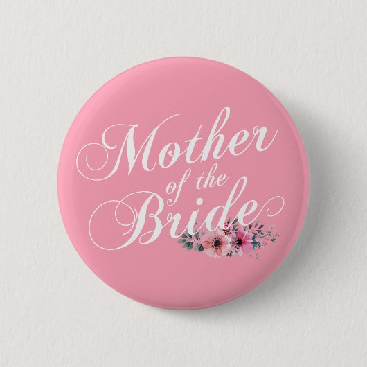 Eenvoudige moeder van het bruidhuwelijk | Pin-Butt Ronde Button 5,7 Cm (Voorkant)